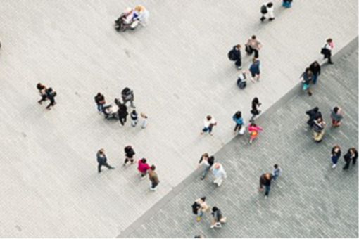 People seen from the above